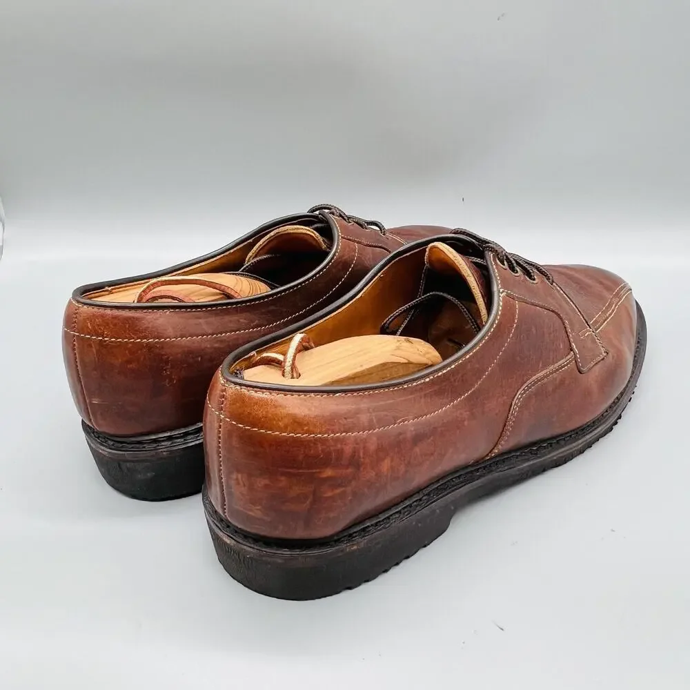 Allen Edmonds Shoes Mens 11 Brown Leather Mapleton Moc Toe Derby Oxford Casual